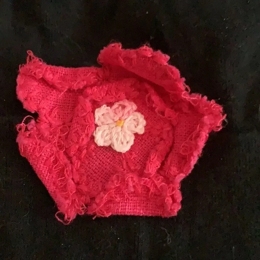Tega Baby 12-24 month black hat with pink flower